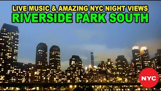 Life in NYC｜Enjoy Live Music in Riverside Park South & Amazing Hudson River views at night