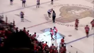 Kyle Turris scores a goal at the Panthers @ Senators hockey game