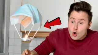 Mit Teelicht und Maske einen HEIßLUFTBALLON bauen?!😍 ich teste VIRALE TikTok Experimente