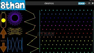 My Relaxing Desmos Polyrhythm With Negative Colors!