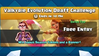 Clash Royale Gameplay 104 - Valkyrie Evolution Draft Challenge Part 1 (no talking, no commentary)