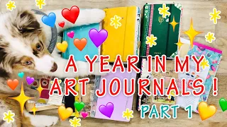 😃Flipping through my Art Journals of the year! 📖🎨✒️/ Sketchbook(s) Tour 📚😆 / From January to May 🐰🐇
