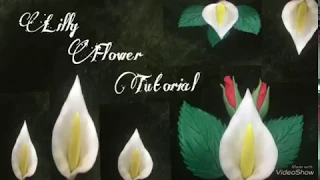 Lilly flower tutorial || very easy without using any cutter or tools ||