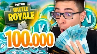 COMPREI 100 MIL V-BUCKS NO FORTNITE E COMPREI TUDO!!!