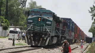 #ferromex #ferrosur compartiendo Maquinas en Trenes de Grupo Mèxico (RMXTO & 3DVCMX) en Lechería