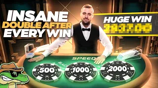INSANE DOUBLE AFTER EVERY WIN PAID US HUGE! - 5-Min Blackjack #98