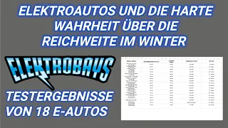 Ernüchternde Reichweiten im Winter. 18 Elektroautos im Test. Großes Fazit!