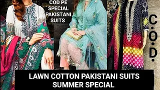 Pakistani Lawn suits| cotton Pakistani suits single piece bhi milega COD pe | printed Pakistani suit