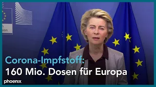 Corona-Impfstoff: Statement EU-Kommissionschefin Ursula von der Leyen