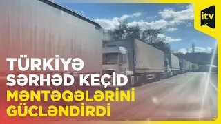 Türkiyə-Gürcüstan sərhədində yük avtomobillərinin kilometrlərlə tıxacı