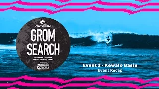 2016 Rip Curl GromSearch presented by Banzai Bowls | Event #2 Kewalos, HI