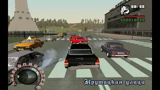 GTA Криминальная Россия | ГАЗ-13 Чайка против ВАЗ-2108 car chase scene