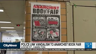 Anarchist book fair linked to Hamilton vandalism: police