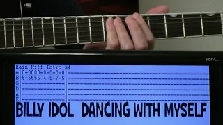 Billy Idol Dancing With Myself Guitar Chords Lesson & Tab Tutorial