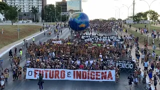 Marcha indígena pela demarcação de territórios | AFP