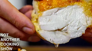 how to make the JUICIEST ROASTED CHICKEN BREASTS with pan sauce