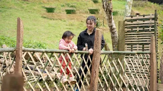 Building Bamboo Railings for Fish Ponds, Cooking Village Traditional Buffalo Skin Soup | EP. 34