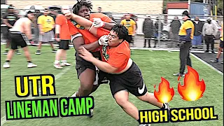 UTR Lineman Camp (California) Was🔥🔥🔥 CRAZY INTENSE 1v1s | High School