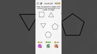 Braindom Level 220 Order the geometric shapes walkthrough