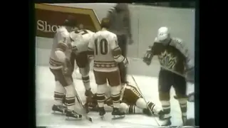 1977 - WC - Canada's Eric Vail takes major penalty against Soviets in Medal Round