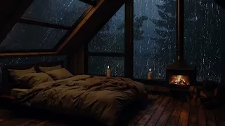 Bedroom dreaming and relaxation & meditation flattering rain cosy