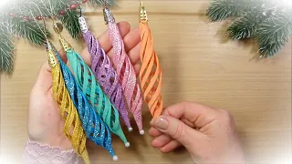 Новогодние игрушки на ёлку за 6 минут своими руками 🎄 Ёлочные сосульки 🎄 diy christmas ornaments