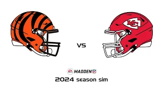 Bengals vs Chiefs Week 2 Simulation - Madden 25 Rosters