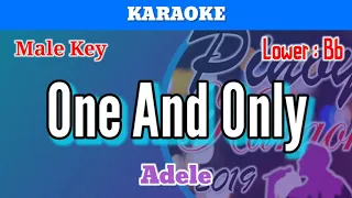 One And Only by Adele (Karaoke : Male Key : Lower Version)