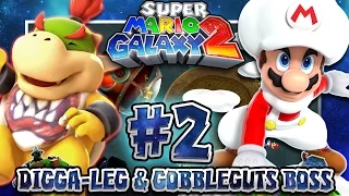 Super Mario Galaxy 2 - Part 2 (1080p 60FPS 100%): Digga-Leg & Gobbleguts BOSS w/Facecam