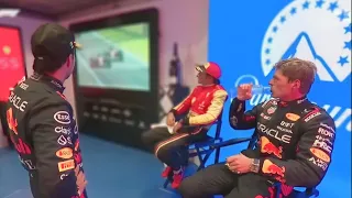 Cooldown Room Max verstappen ,Sergio Perez and Carlos Sainz | 2023 Italian Grand Prix