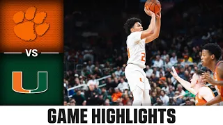 Clemson vs. Miami Game Highlights | 2023-24 ACC Men’s Basketball