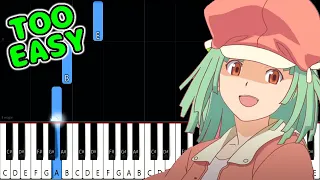 Renai Circulation – Bakemonogatari OP 4 - it's TOO EASY Piano Tutorial [animelovemen]