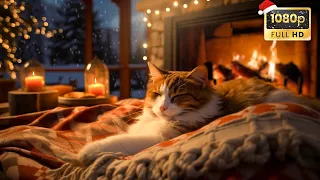 Cozy Fireplace And Purring Cat - Deep Sleep Ambience, Healing Insomnia, Stress Relief