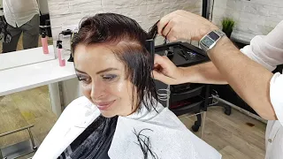 лучшая стрижка Сэссун.  Vidal Sassoon. интерпретация.super beautiful haircut