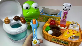 [Toy asmr]Pororo Eating and Potty training Popping Toy ASMR💩🚽 크롱 밥먹고 배변훈련 장난감 ASMR