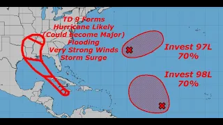 Tropical Depression 9 Likely to Become Hurricane (Could get Major) in the Next Several Days.