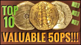 Top 10 Most Valuable and Rare 50p Coins! (UK Circulation)