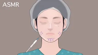 Plastic surgery animation ASMR makeup stop motion