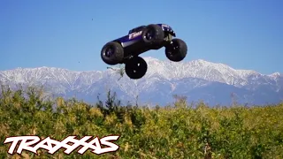 Traxxas E-Maxx Brushless Edition Blasting Through the Brush