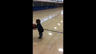 1 year old 2 year old dribbling basketball. basketball prodigy - still in diapers - Gotta See!