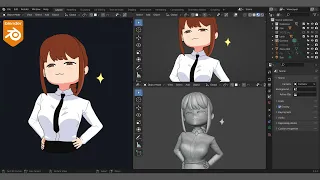 How I make Anime girl in 15 Minutes [Blender 3.0]