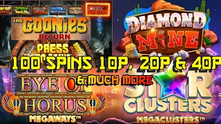 The Goonies Return 100 Spin Challenge 10p, 20p & 40p + Diamond Mine, Eye Of Horus Megaways & More