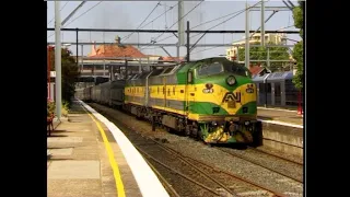 Australian diesel locomotives -  streamlined CLPs, 81s & NRs - Indian Pacific - late 1997 to 1998