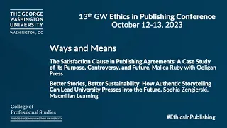 Ways and Means: GW Ethics in Publishing Conference 2023