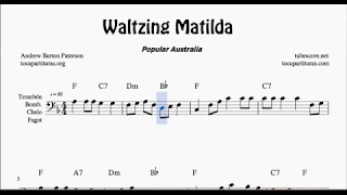 Waltzing Matilda Sheet Music for Trombone Cello and Bassoon Bass Clef