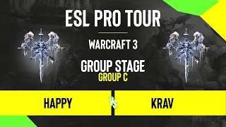 WC3 - Happy vs. KraV - DreamHack Warcraft 3 Open: Summer 2020 - Group C - EU