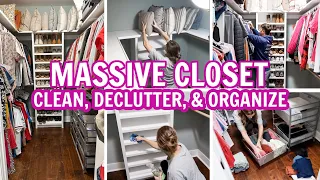 MASSIVE CLOSET CLEAN OUT! | MASTER CLOSET CLEAN, DECLUTTER, & ORGANIZE