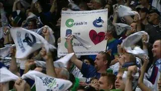 Post Game Celebration - Canucks Win 5-3 on Game 1 vs Chicago Blackhawks - HD