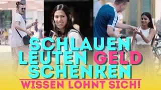 Schlauen Leuten GELD schenken am ALEX | Wissen lohnt sich!