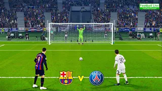 BARCELONA vs PSG - Penalty Shootout 2023 | Messi vs Barcelona | eFootball PES Gameplay